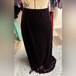 Vintage Worthington Velvet Maxi Skirt in Rich Purple